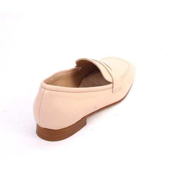 Luca Grossi 133 Beige Leather Classic Penny loafer Flat Shoe - Picture 4 of 8